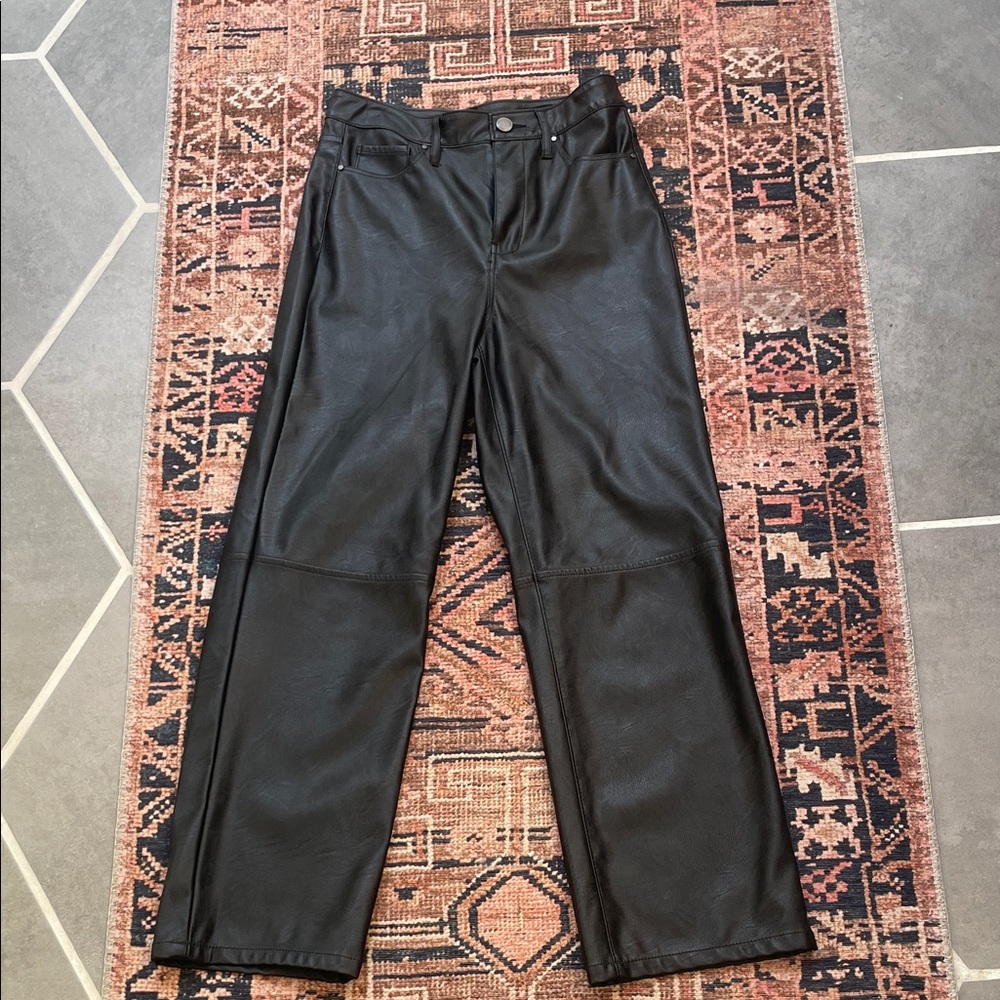 Blank NYC Black Leather Trousers